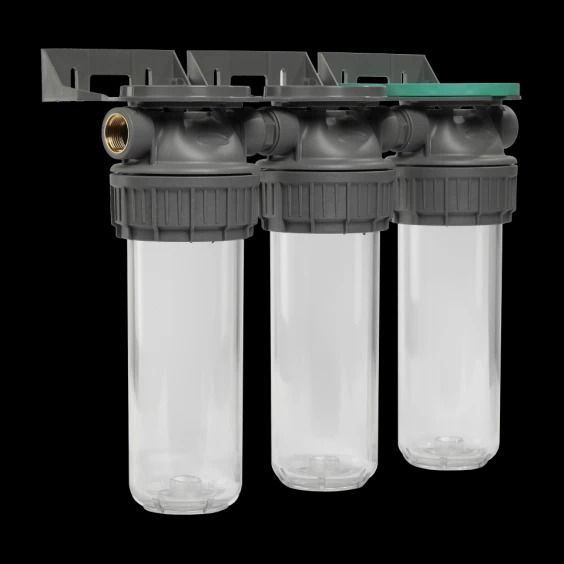 Колба фільтра прозора 3P TRIPLEX РЕТ для холодної води Ecosoft 3/4" FTPP3P0130/G118 фото