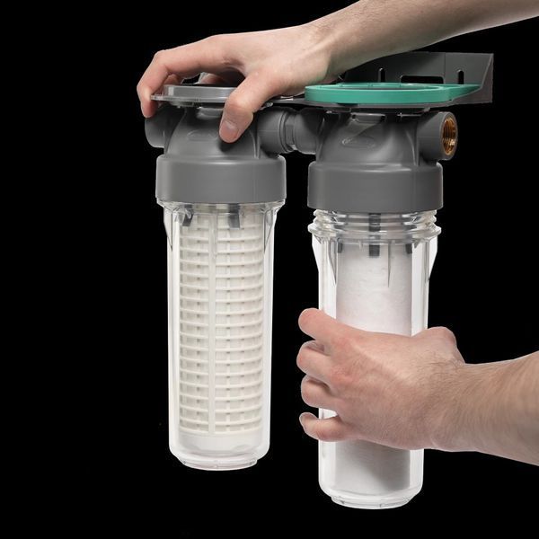 Колба фільтра прозора 2P DUPLEX РЕТ для холодної води Ecosoft 3/4" FDPP2P0130/G118 фото